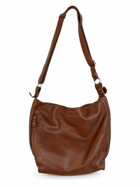 Italian Brown Leather Shoulder Hobo Bag